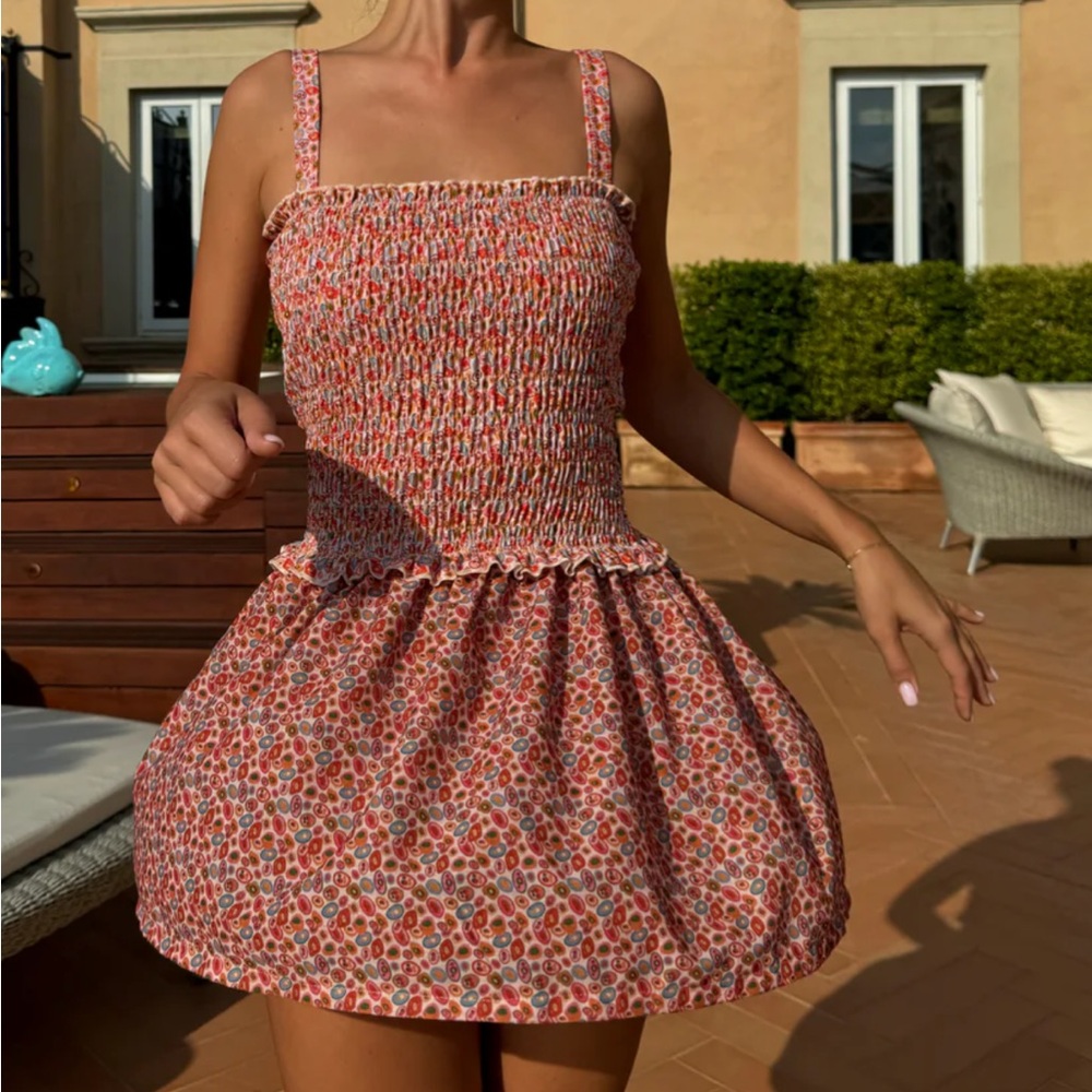 Strawberry Milk Mob Paloma Scrunch Dress Coverup (NEW)